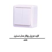 کلید دو پل روکار دلند مدل نسترن